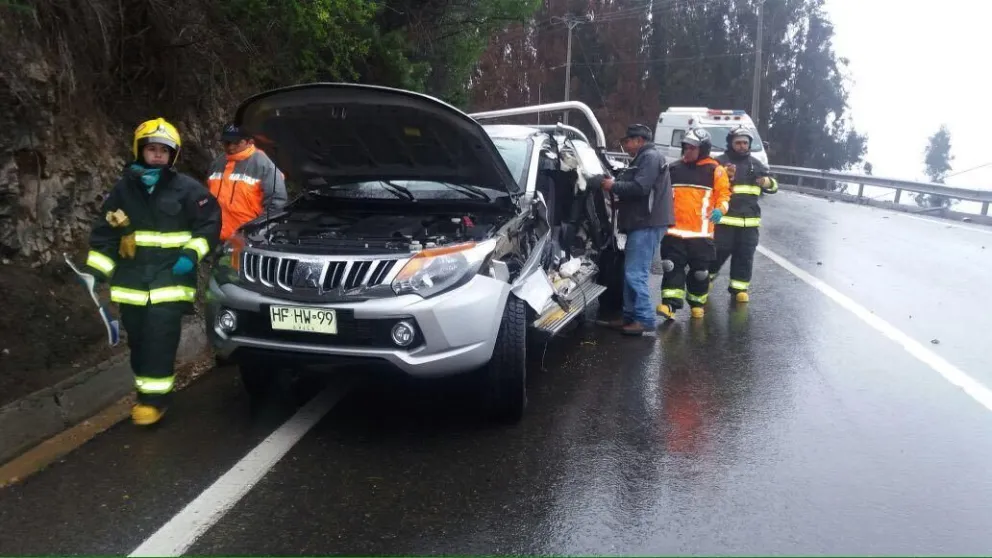 Milagrosa salvada de chofer de camioneta