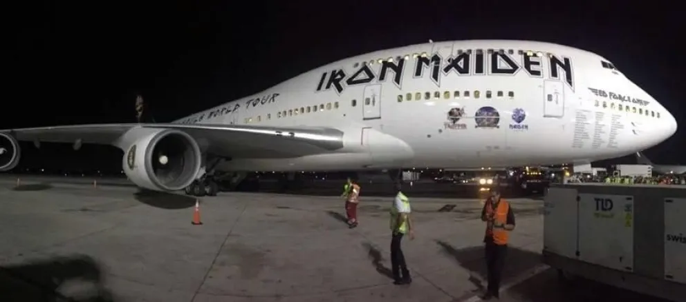 En su Ed Force One aterrizó en Chile Iron Maiden
