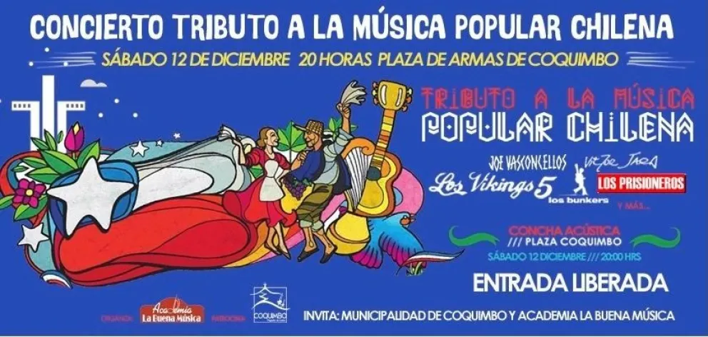 Realizarán Tributo a la música chilena en Coquimbo