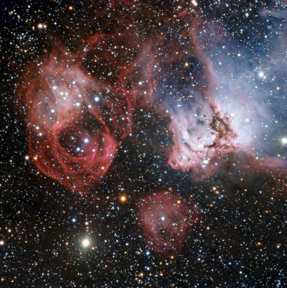 Revelan espectacular imágen de nubes de gas y polvo en la que nacen nuevas estrellas