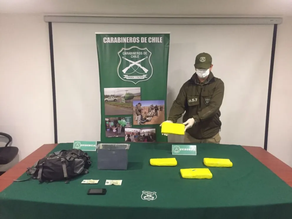 La droga fue avaluada en 41 millones de pesos. Foto: Carabineros