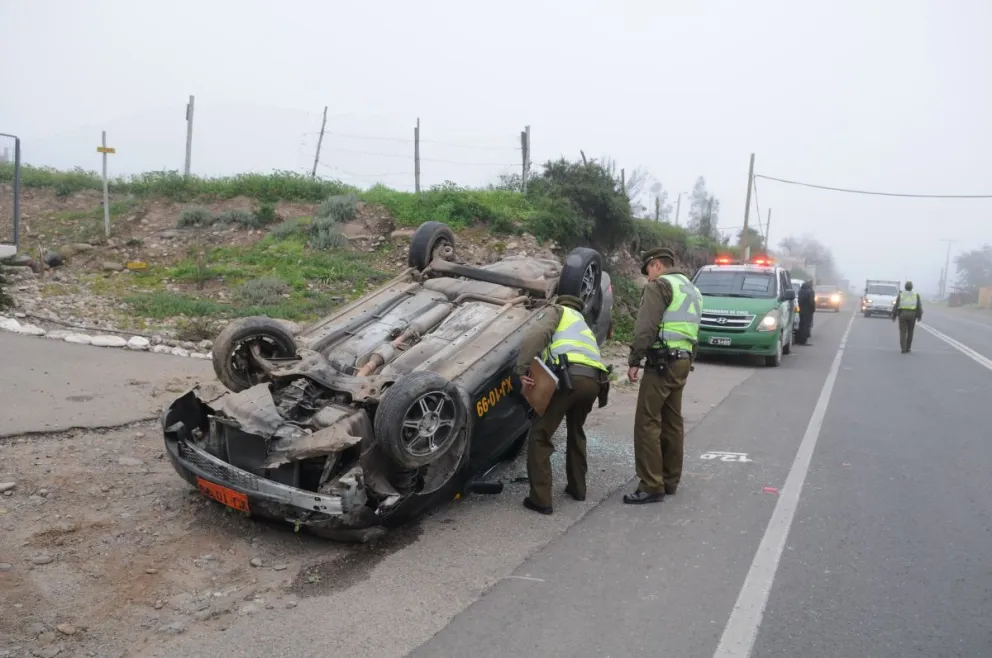 El accidente se produjo en las cercanías del cruce de Algarrobito