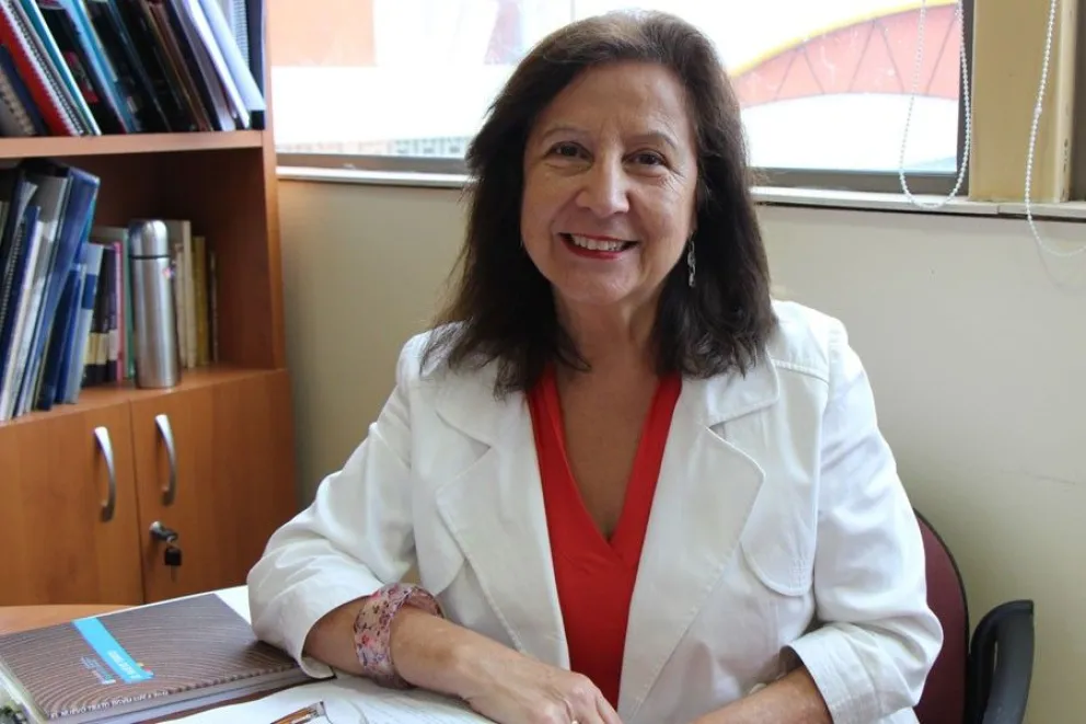 Margarita Pastene, presidenta del Colegio de Periodistas de Chile, entidad que rechazó la manera cómo informó MEGA la marcha del Día de la Mujer en Valparaíso.