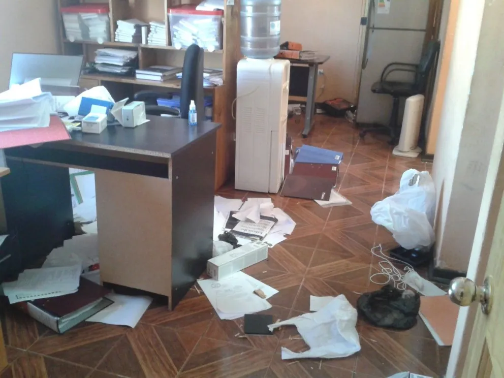 Los delincuentes se llevaron todo lo de valor que encontraron en las oficinas de agua potable rural de El Romero.
