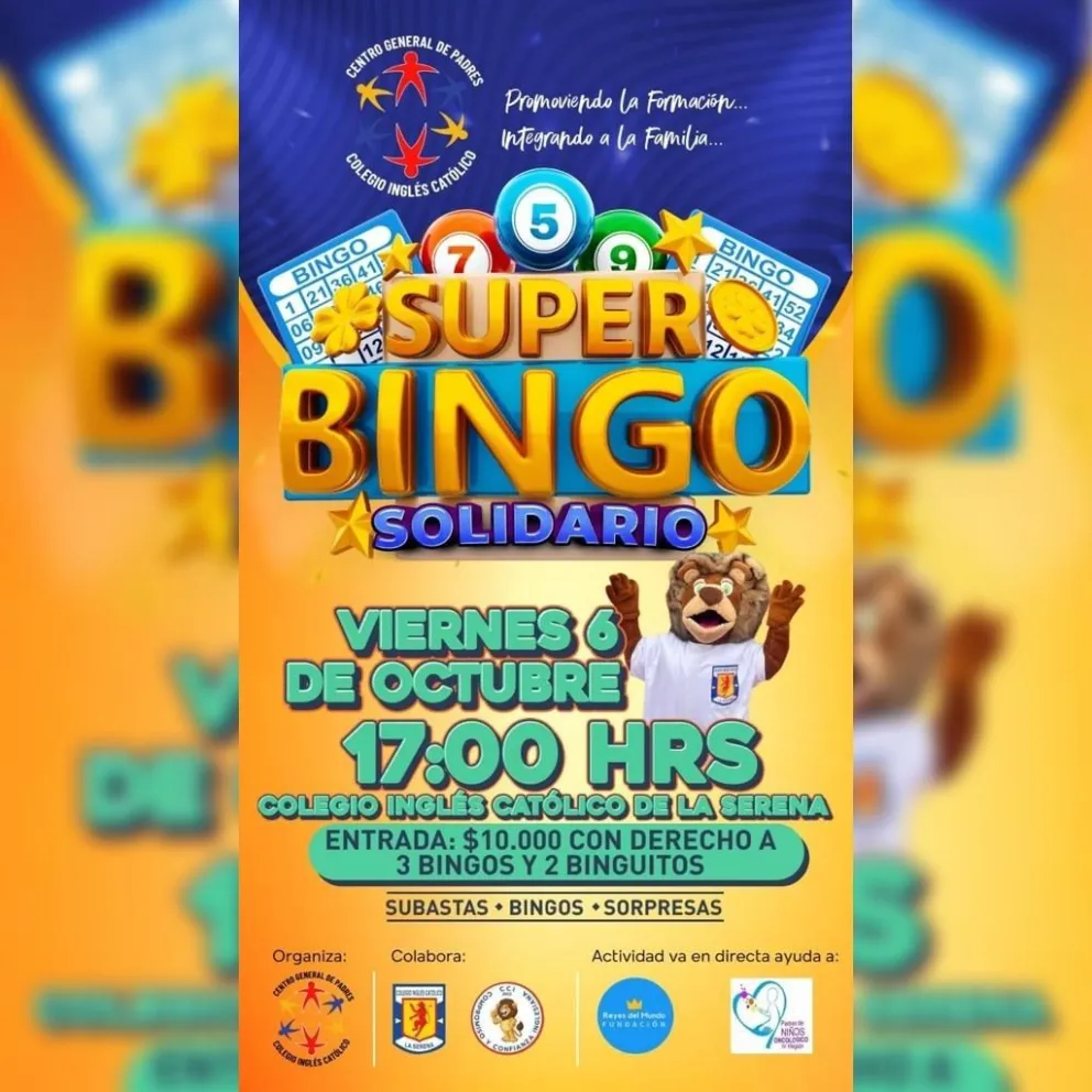 Colegio Inglés Católico retomará el tradicional bingo solidario post