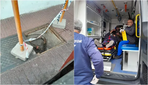Persona cae por tapa de telecomunicaciones en mal estado en La Serena