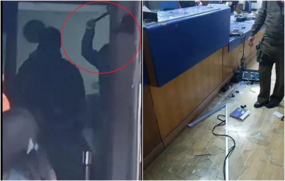 VIDEO ┃ Salamanca: Hombre armadado con machete y martillo provocó destrozos en Registro Civil