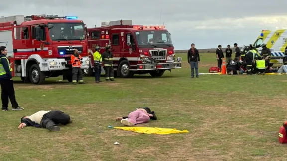 Simulacro de emergencia activa protocolos en aeródromo La Serena