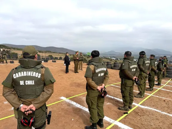 Avance del Centro de Entrenamiento de Carabineros en Huachalalume