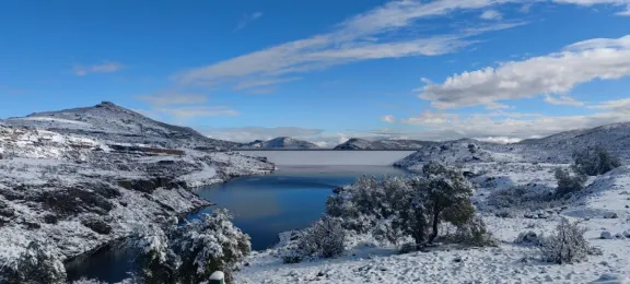 Registros de lluvia y nieve por sistema frontal en Coquimbo
