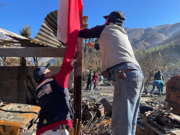 Alcalde de Paihuano se muestra optimista tras incendio
