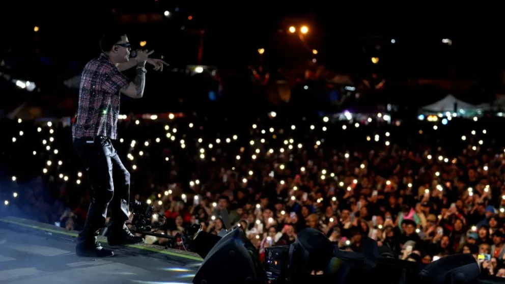 Juank el Problematik, fue el número estelar de la noche en la Pampilla de San isidro. El Día.
