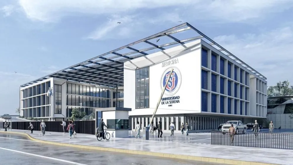 Con más de 18.800 metros cuadrados de superficie, la construcción del futuro edificio que albergará la Facultad de Medicina de la ULS, contempla una inversión de más de 34 mil millones de pesos. CEDIDA