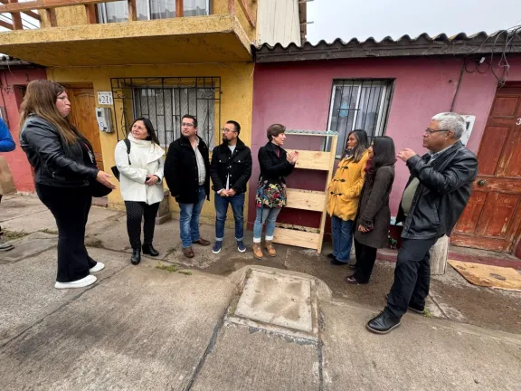 Familias de Minas de La Serena promueven huertas verticales Familias de Minas de La Serena promueven huertas verticales