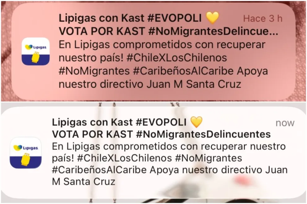 Lipigas acusada de enviar mensajes políticos a favor de candidato Kast en víspera de elecciones