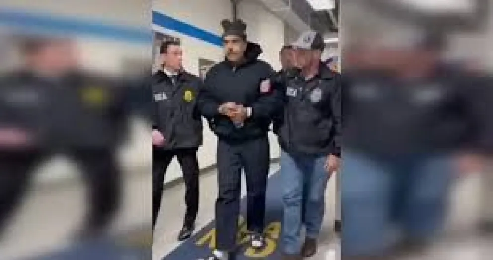 El momento de la llegada de Nicolás Maduro al cuartel de la DEA en Nueva York