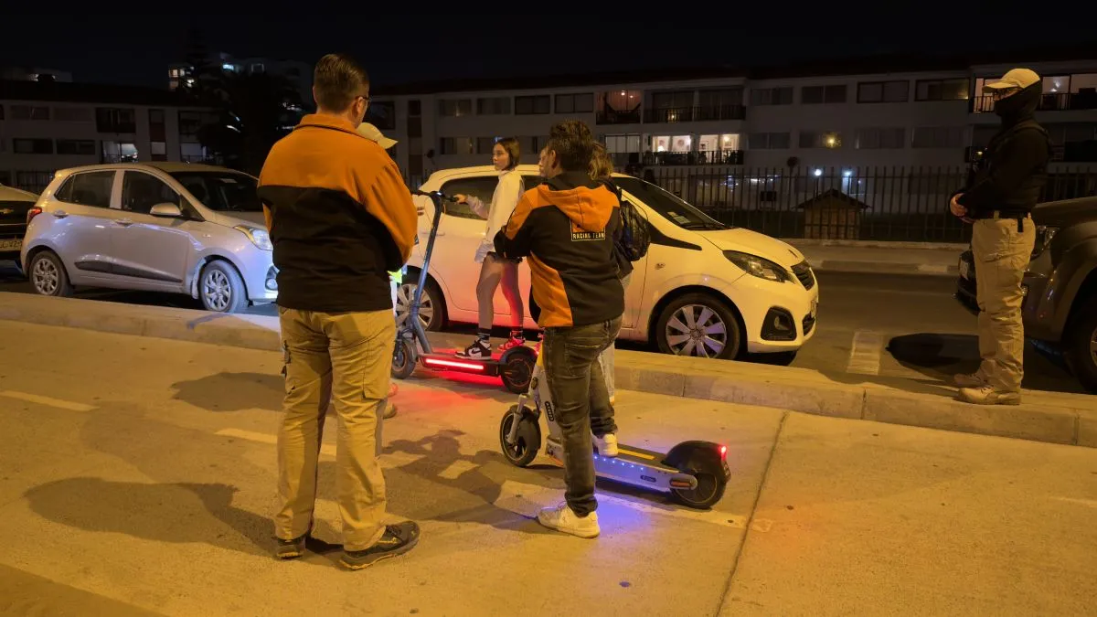 Controles nocturnos en Avenida del Mar: drones y scooters Controles nocturnos en Avenida del Mar: drones y scooters