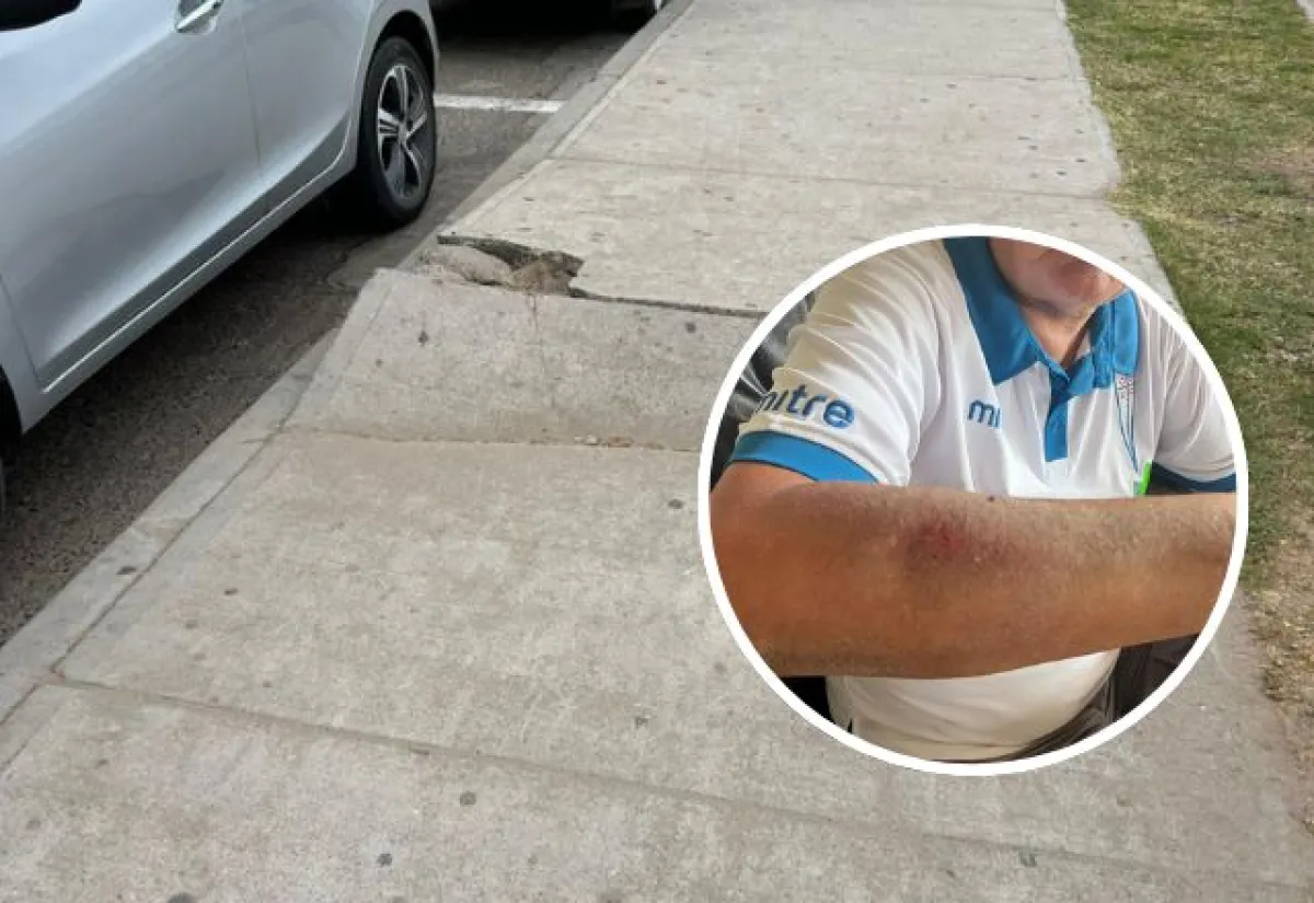 Adulto mayor lesionado por mal estado de vereda en Avenida del Mar Adulto mayor lesionado por mal estado de vereda en Avenida del Mar