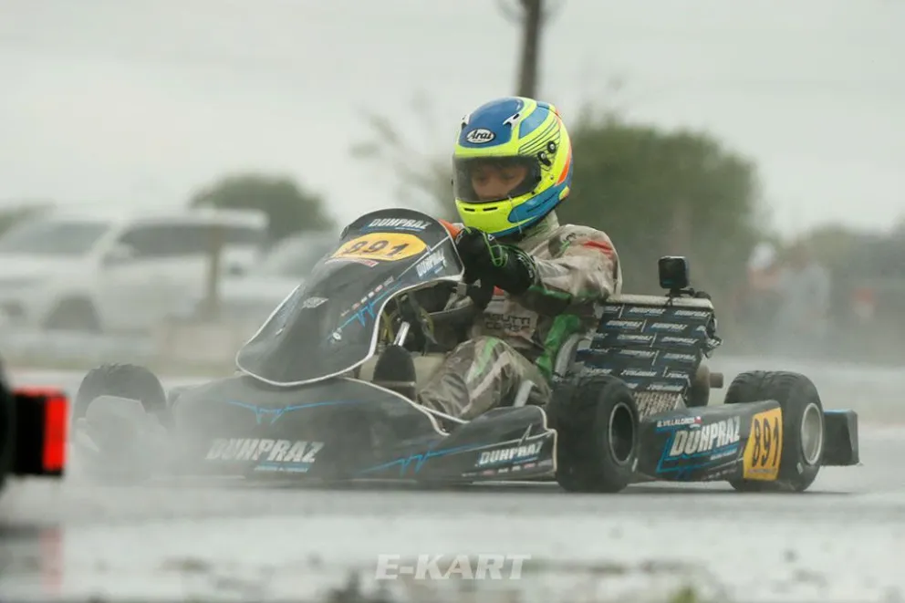 El joven piloto serenense se mostró feliz por lo logrado en el circuito trasandino. (Foto: ©Prensa E-Kart)
