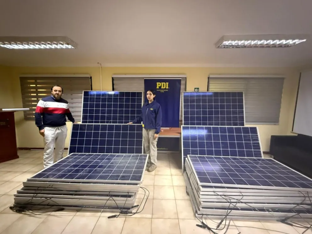 PDI desbarata acopio de paneles solares robados en población Vista Hermosa.