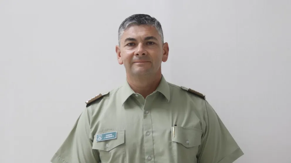 El coronel de Carabineros Juan Escobar Cisternas, prefecto de la prefectura Coquimbo destacó que los casos policiales en la región han disminuido en un 11 puntos. (Foto: Luis González)