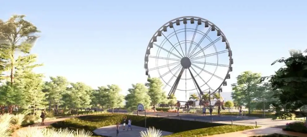 El proyecto que busca instalar una rueda de la fortuna está a la espera de otras obras, como la concreción del Mercado del Mar, para continuar con su desarrollo. (Foto: El Día)