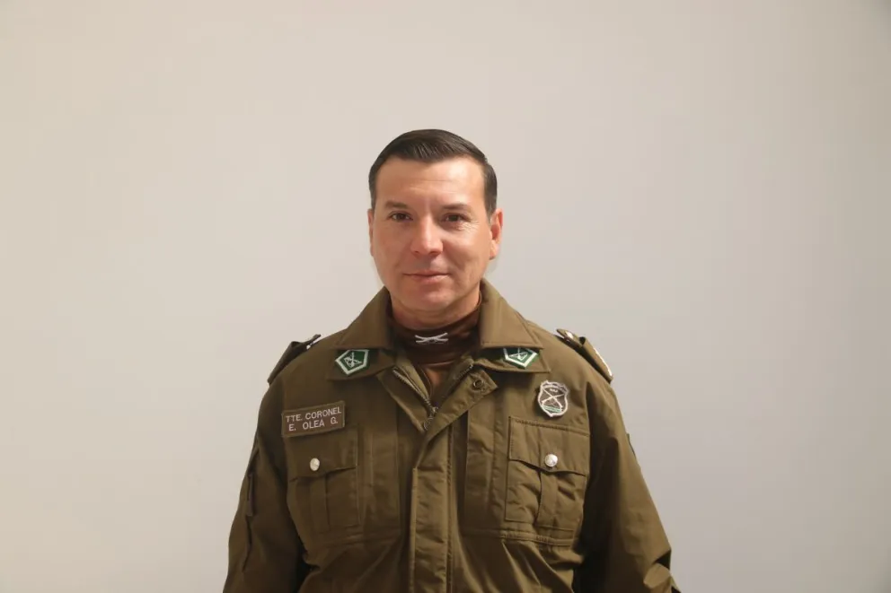 Eugenio Olea García, teniente coronel de Carabinieros, es el actual comisario de la Primera Comisaría de La Serena. (Foto: Oscar Rosales)