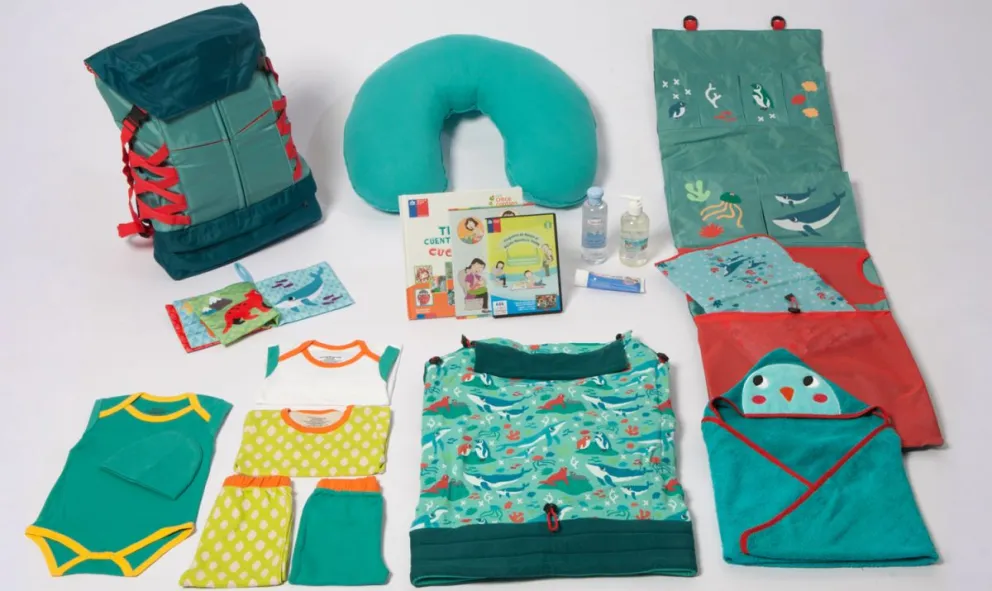 El ajuar reúne productos para el cuidado diario del bebé en sus primeros meses de vida. 