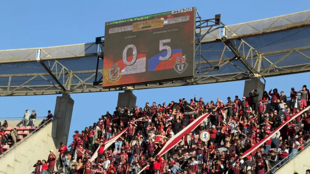 El 5-0 ante Universidad de Chile en La Portada dejó a Deportes La Serena fuera de la Copa de la Liga. (FOTO: Cristian Silva) 