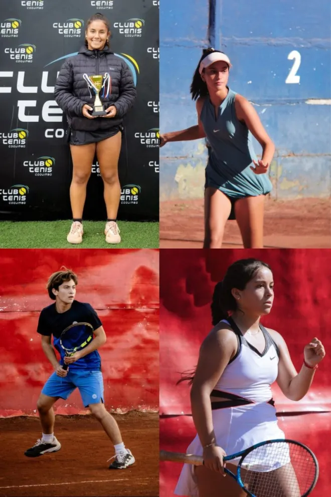 Agustina Tirado, Augusta Díaz, Josefa Kuhlmann y Felipe Muñoz, participaron simultáneamente en torneos oficiales del circuito internacional juvenil ITF World Tennis Tour y COSAT. 