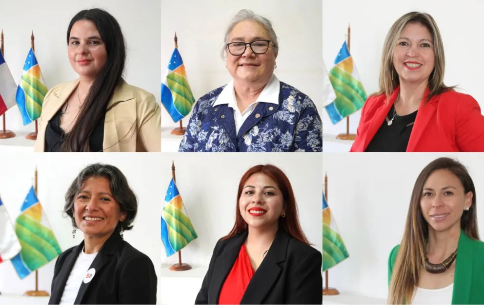 Arriba, de izquierda a derecha Belén Auger, María Cristina Concha, Paola Cortés. Abajo, de izquierda a derecha, Tatiana Cortés, Valeria Chacana y Ximena Ampuero. (Foto: El Día)