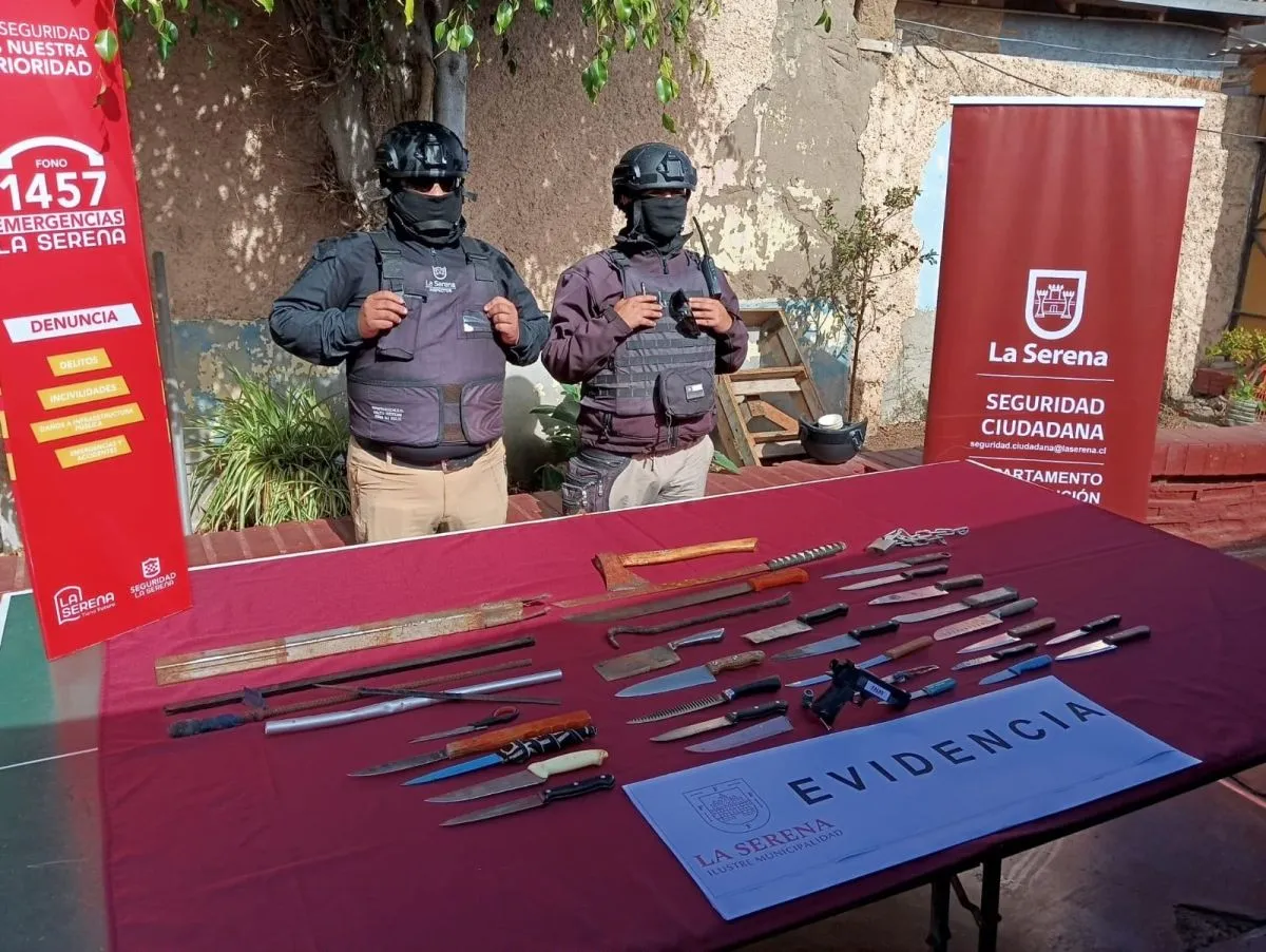 Requisan más de 150 armas cortantes en La Serena