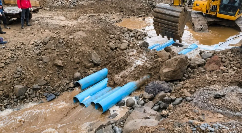 La recuperación de la infraestructura dañada por el sistema frontal es una de las principales prioridades para reactivar la actividad agrícola en el Limarí. (Foto: Cedida)