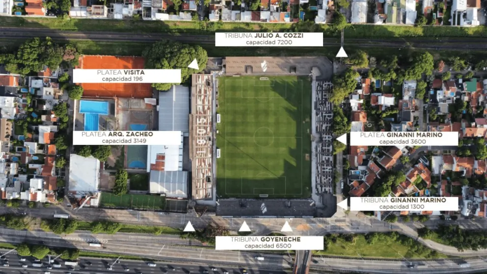 Los seguidores del Barbón serán ubicados en la tribuna Cozzi, según dispuso el club local con la CONMEBOL para la ida de los octavos de final. (Foto: Platense)