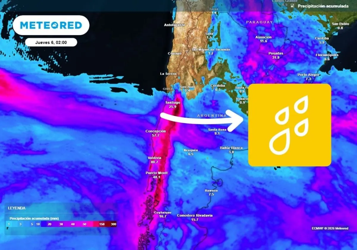 Río atmosférico reactiva lluvias intensas en la zona central de Chile Río atmosférico reactiva lluvias intensas en la zona central de Chile