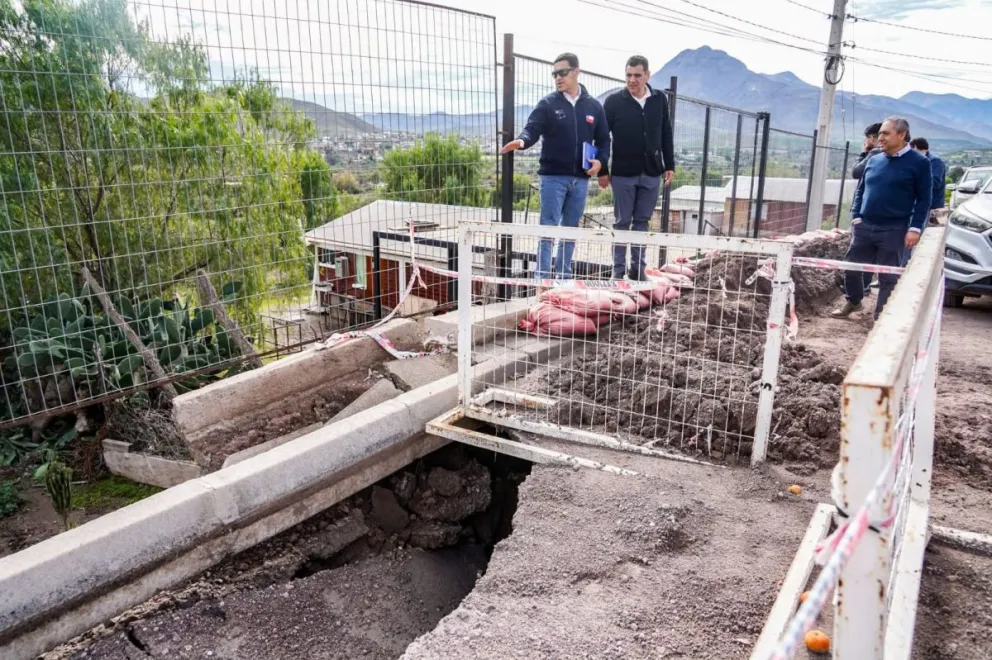 El socavón de Huana en Monte Patria es uno de los que más preocupa a las autoridades de la comuna. (Foto: Cedida)