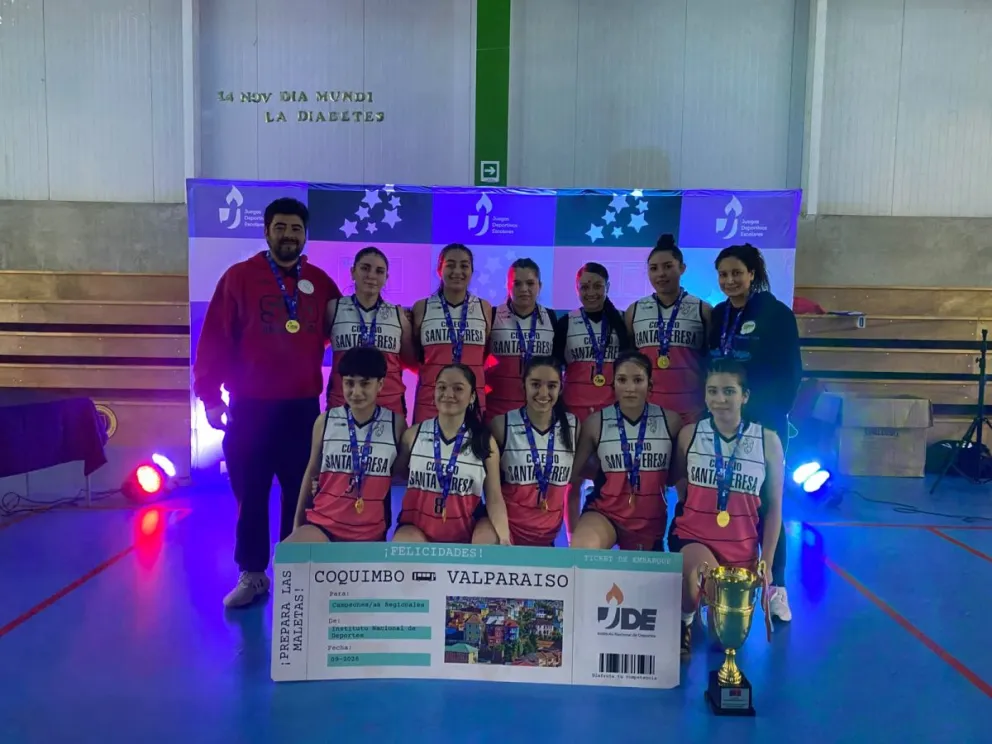 Colegio Santa Teresa nuevamente se quedó con el triunfo en la final regional del básquetbol Sub 14 en la instancia final celebrada en la comuna de Ovalle.
