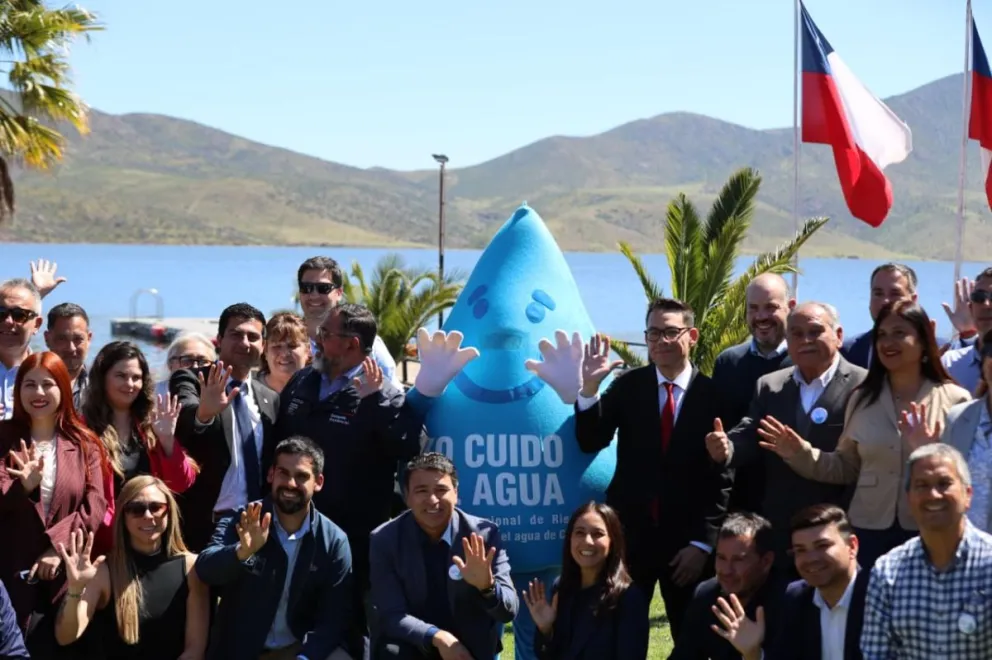 La iniciativa fue presentada junto al embalse Recoleta, en Ovalle, en un escenario muy distinto al vivido durante los últimos años. (Foto: Cedida)