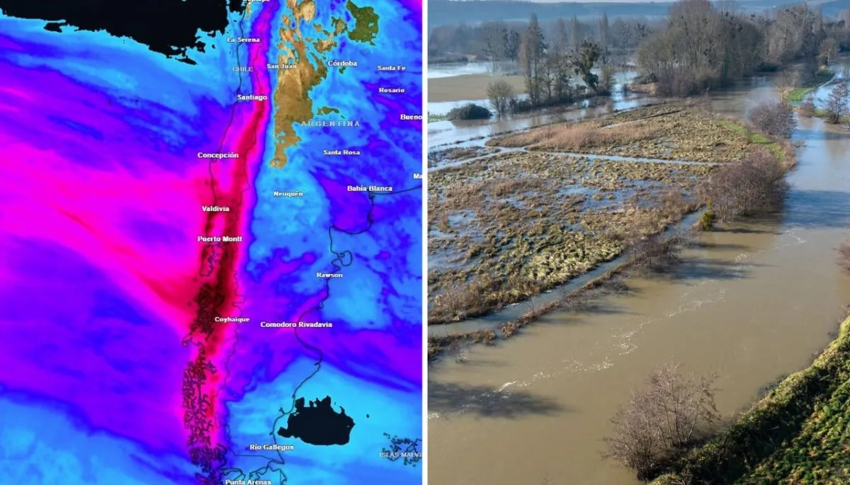 Primavera parte con temporal: río atmosférico extremo dejará más de 200 mm de lluvia