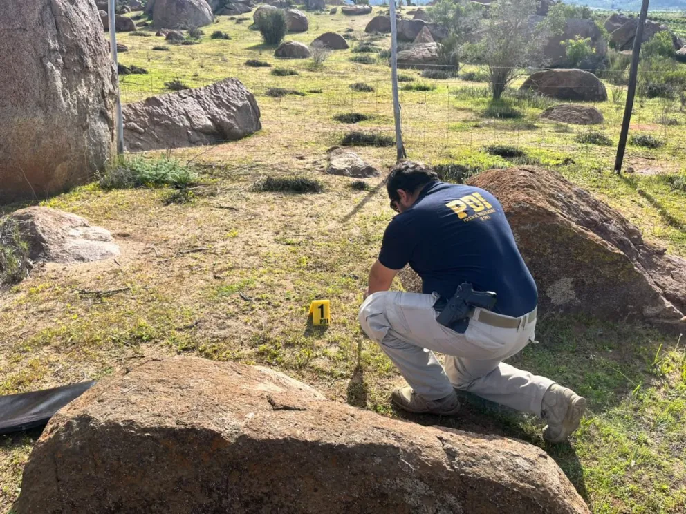 Detectives de la PDI realizaron diligencias en Cerro Piedras, sector La Rinconada de Punitaqui. (Foto: PDI)