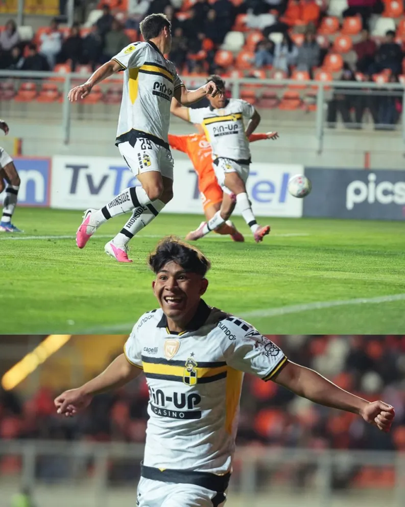 Ythans Blanco, de 17 años, debutó esta noche en Calama defendiendo a Coquimbo Unido, anotando el tanto del triunfo en el tramo final del compromiso. (Foto: Comunicaciones Coquimbo Unido)
