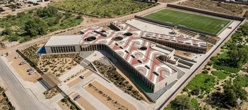 En la maqueta presentada ante el CORE se aprecia cómo quedará finalmente el liceo de Illapel.Región