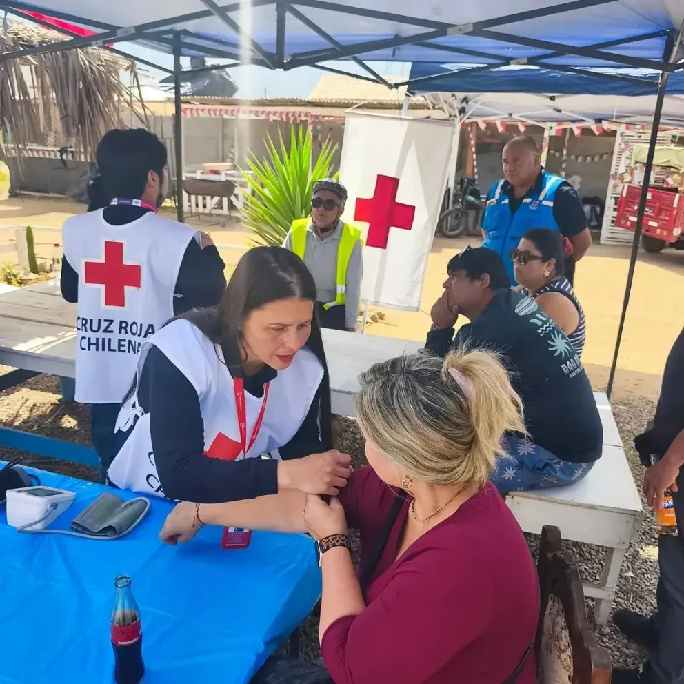 La Cruz Roja Chilena desplegó  una importante jornada comunitaria en los sectores de Cruz de Caña y Tambillos, zonas rurales afectadas por los temporales de julio de 2026.