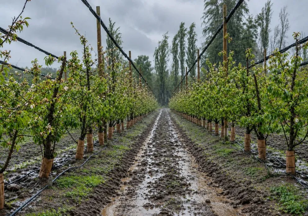Las lluvias de primavera generan preocupación entre los agricultores del Limarí por sus efectos en los cultivos. (Foto: Cedida)